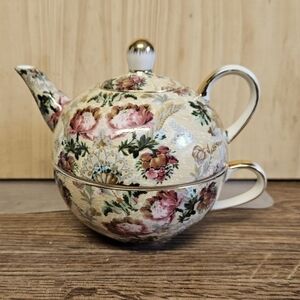 "Wild Rose" Skye McGhie Porcelain Tea for One Set